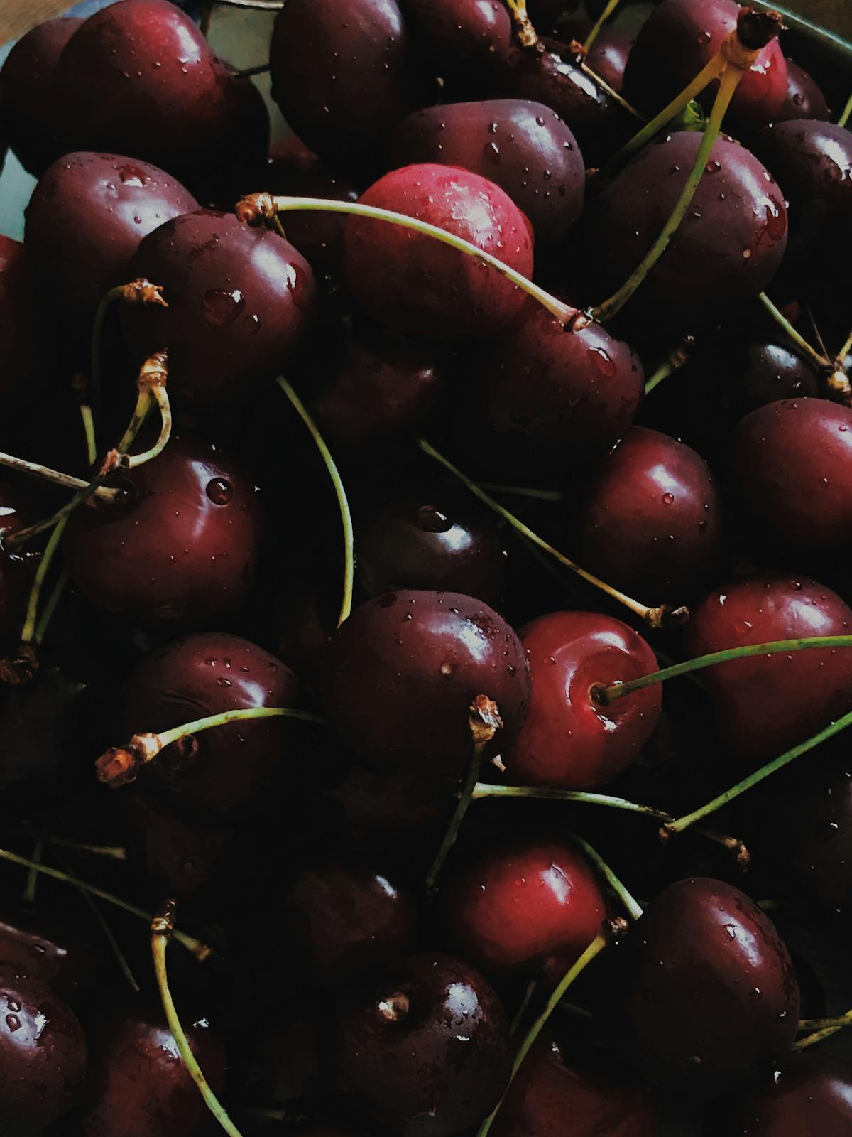 Cherries on a light background